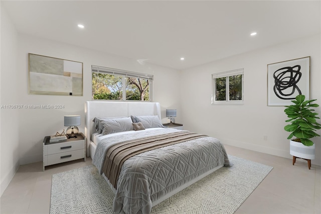 view of tiled bedroom