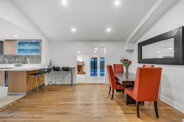 dining room featuring light hardwood / wood-style flooring