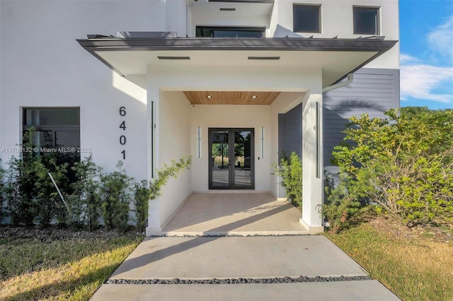 6401 SW 84th St, South Miami, FL 33143 - entrance to property with french doors and stucco siding