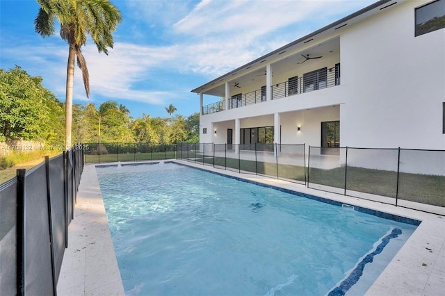 6401 SW 84th St, South Miami, FL 33143 - view of pool with a ceiling fan