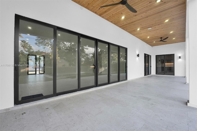 6401 SW 84th St, South Miami, FL 33143 - view of patio / terrace featuring ceiling fan
