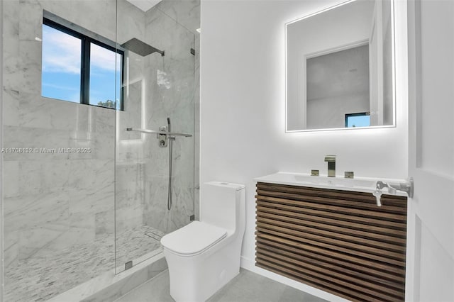 6401 SW 84th St, South Miami, FL 33143 - full bathroom with a marble finish shower and vanity