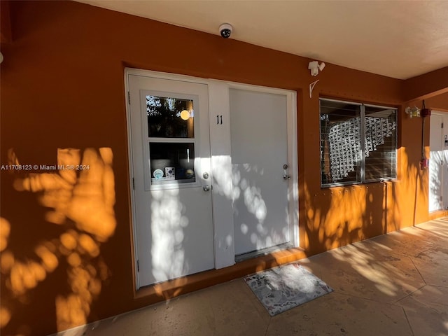 view of doorway to property