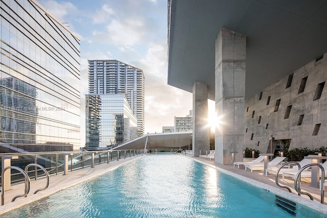 view of pool with a patio