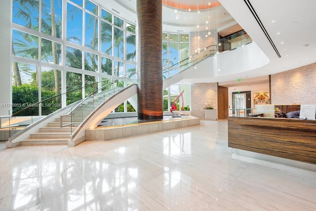 100 S Pointe Dr Unit 3601, Miami Beach, FL 33139 - building lobby with a towering ceiling
