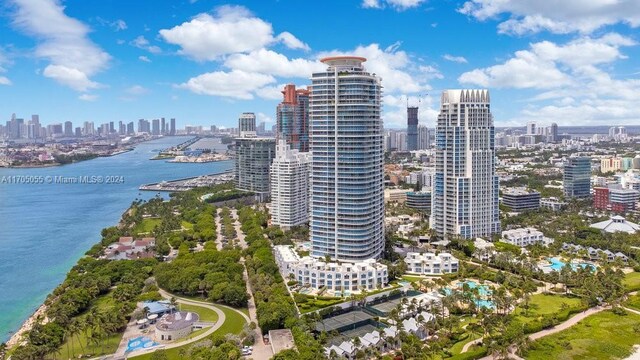 100 S Pointe Dr Unit 3601, Miami Beach, FL 33139 - bird's eye view of city skyline and a large body of water