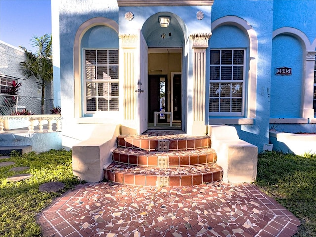 view of doorway to property