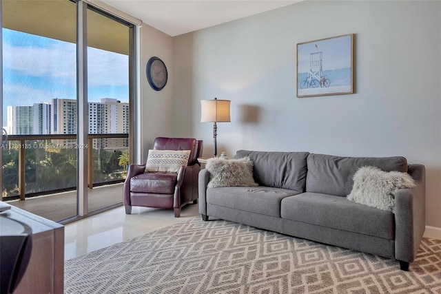 living room with a wealth of natural light