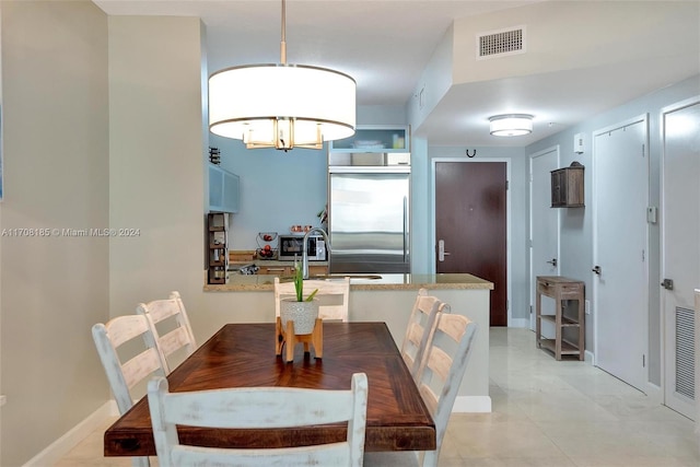 dining area with sink