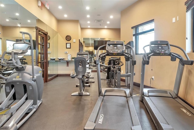 view of exercise room