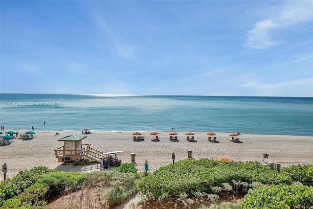 property view of water with a view of the beach