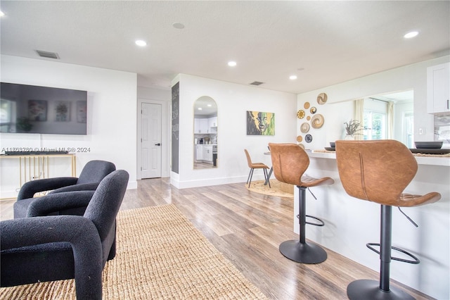 interior space with light wood-type flooring