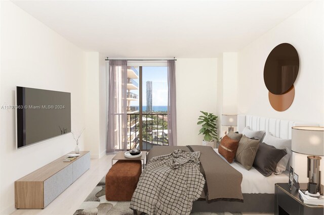19667 Turnberry Way Unit 15A, Aventura, FL 33180 - bedroom featuring a water view