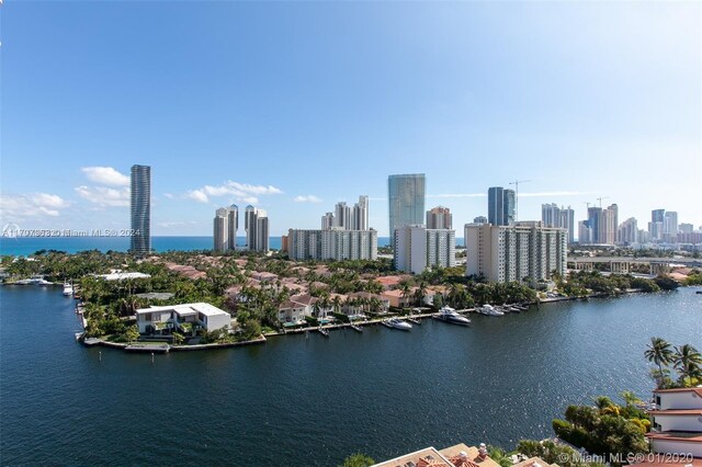 19667 Turnberry Way Unit 15A, Aventura, FL 33180 - aerial view of a nearby body of water and city skyline