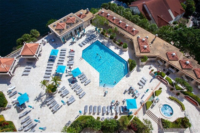 19667 Turnberry Way Unit 15A, Aventura, FL 33180 - aerial view of property and surrounding area with a pool