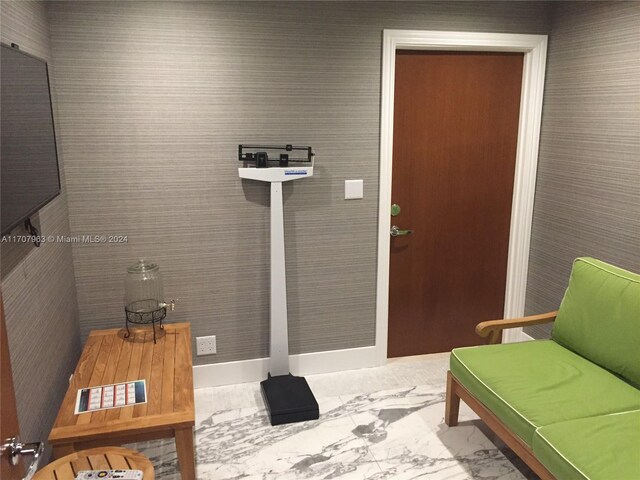 19667 Turnberry Way Unit 15A, Aventura, FL 33180 - bathroom featuring marble finish flooring and baseboards