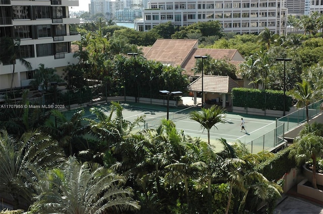 view of tennis court