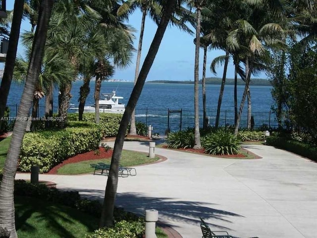 view of water feature