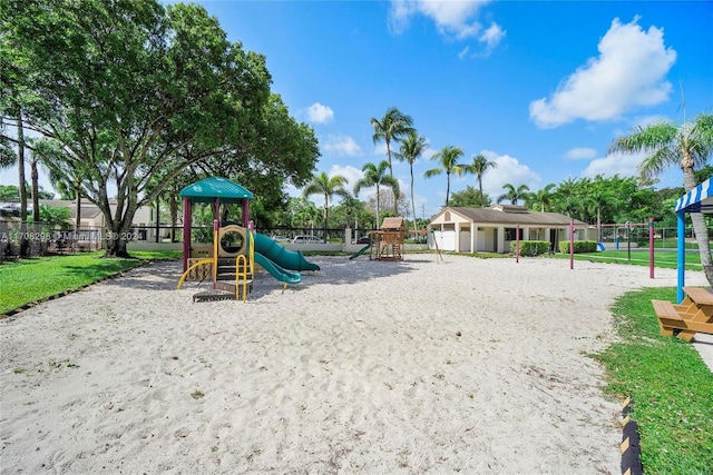 view of jungle gym