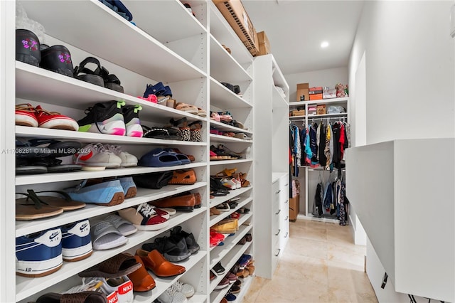 view of walk in closet