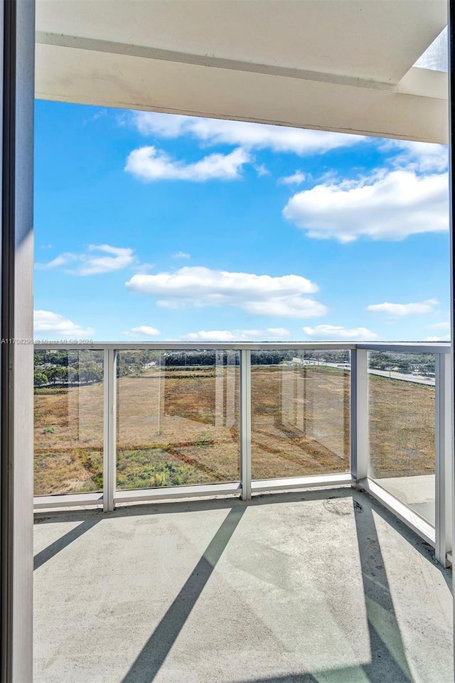 balcony with a rural view