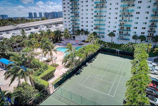 birds eye view of property