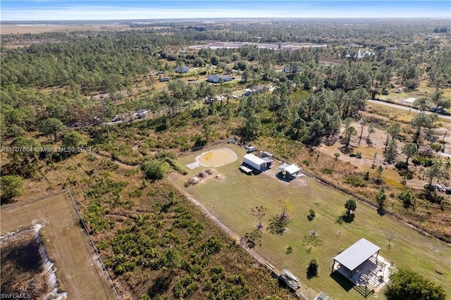 drone / aerial view featuring a rural view