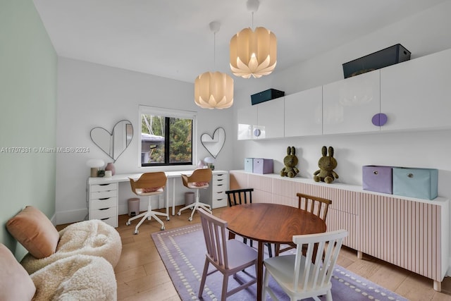 dining room featuring light hardwood / wood-style floors