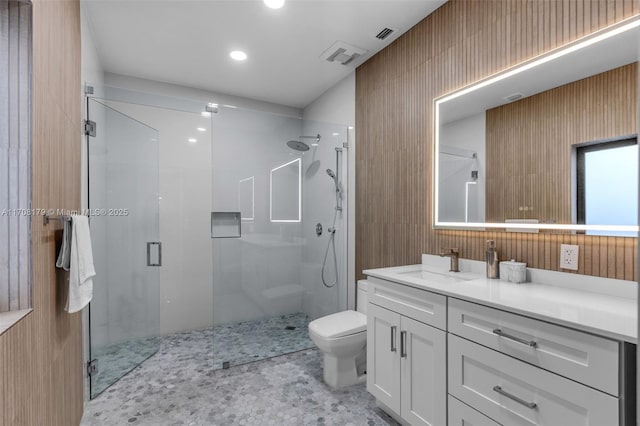1120 Wallace St, Coral Gables, FL 33134 - full bath featuring a stall shower, vanity, and recessed lighting