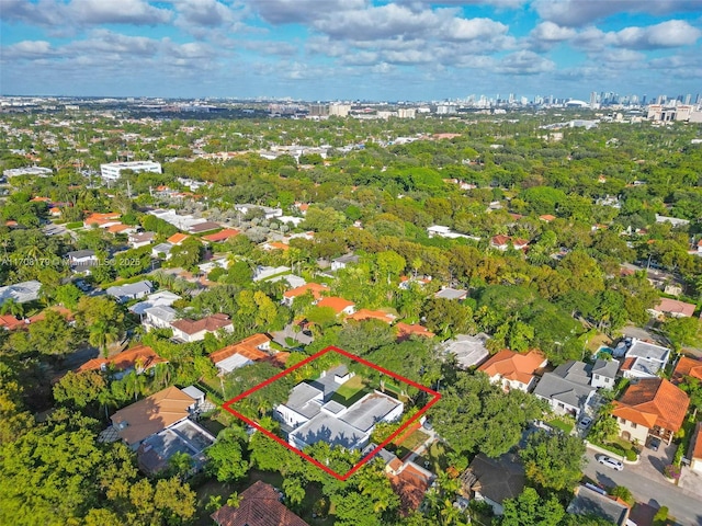 aerial view with a residential view