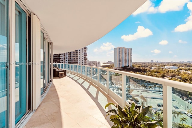 balcony with a city view