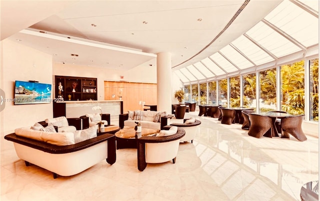 lobby featuring a sunroom