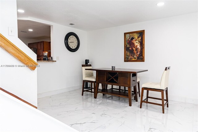 17921 SW 140th Ct Unit 17921, Miami, FL 33177 - dining room featuring marble tiled flooring and recessed lighting