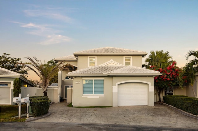 view of front of home featuring a garage