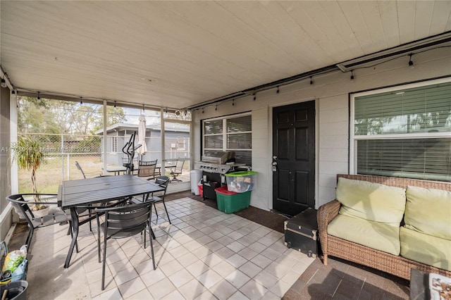 view of sunroom