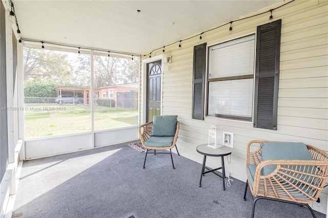 view of sunroom / solarium