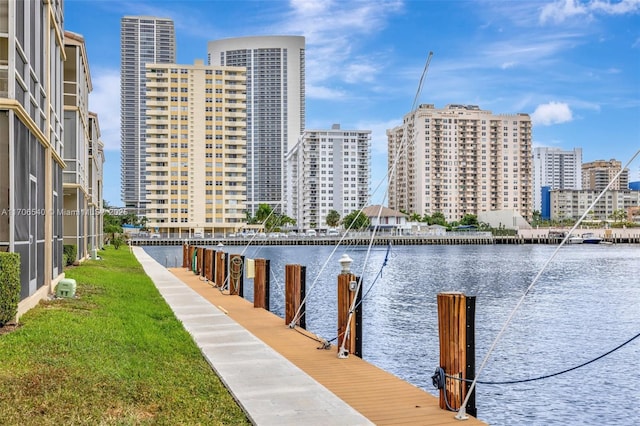 water view featuring a city view