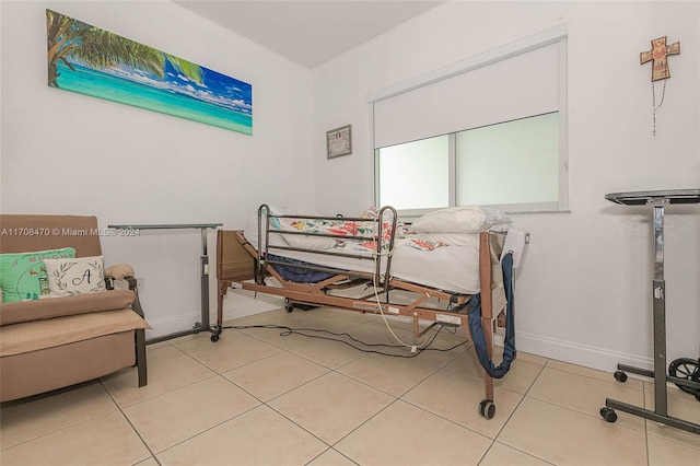 view of tiled bedroom