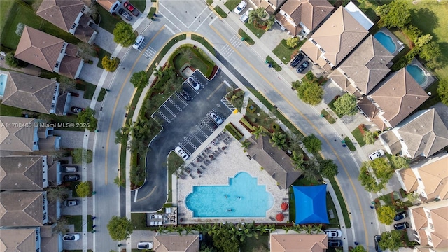 bird's eye view with a residential view