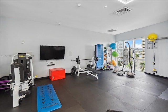 view of workout area