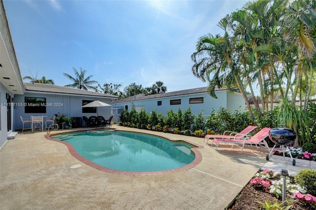 view of pool with a patio