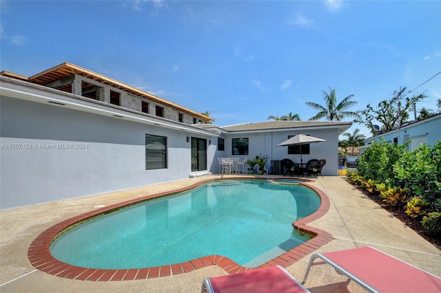 view of pool with a patio