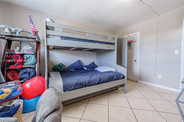 view of tiled bedroom