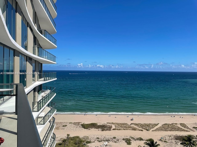 property view of water with a view of the beach