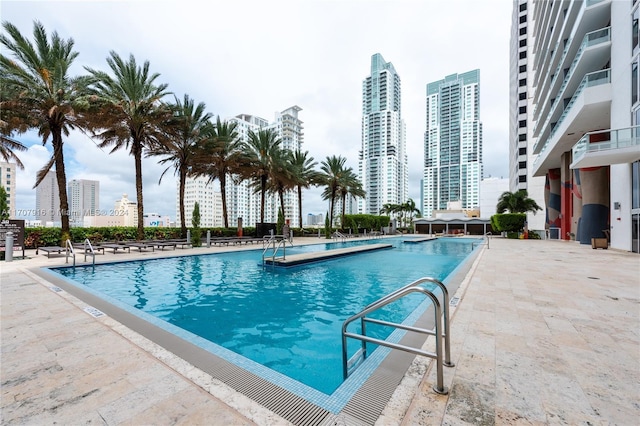 view of pool with a patio