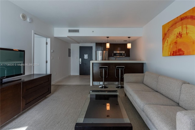 view of carpeted living room