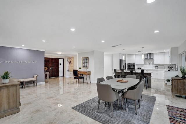 view of dining room