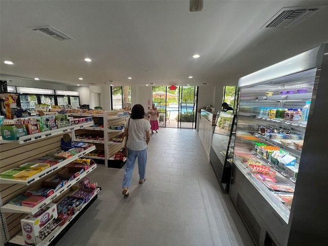 interior space with light tile patterned floors