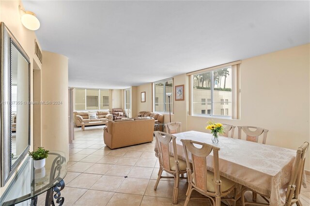 5005 Collins Ave Unit 425, Miami Beach, FL 33140 - dining room featuring light tile patterned flooring