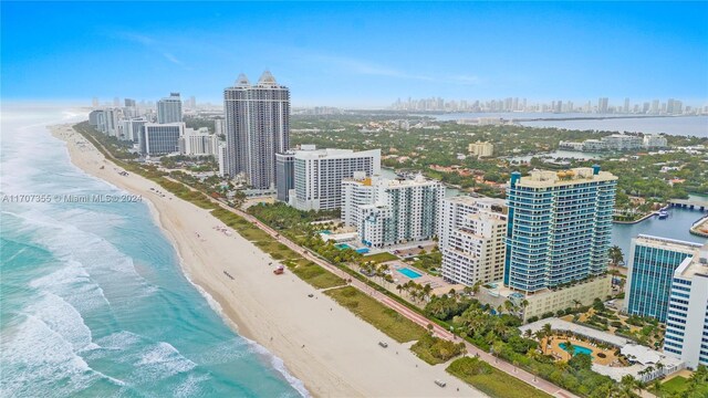 5005 Collins Ave Unit 425, Miami Beach, FL 33140 - aerial view of city skyline and unending shoreline